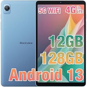 Blackview Tab60 Tablet 8,68 Zoll Android 13 Tablet 4G LTE 5G WiFi 12GB RAM 128GB ROM(1TB TF) 6050mAh, 5MP+8MP, Telefonanruf Funktionalität Tragbares Tablet PC Google GMS, Widevine L1