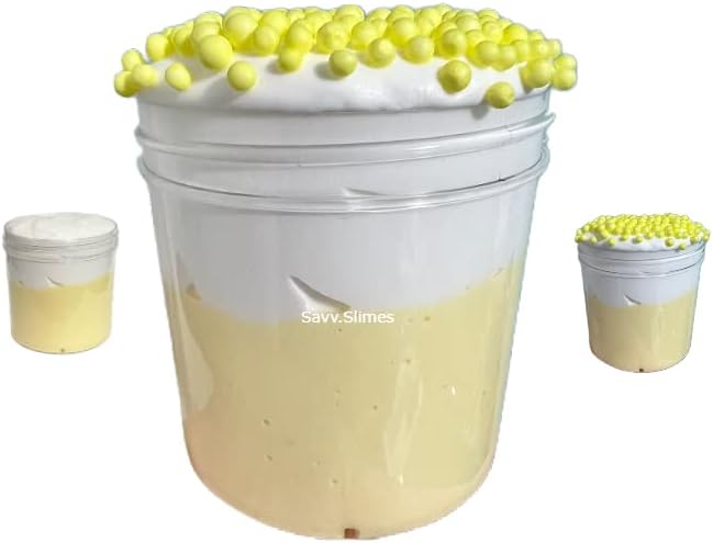 Banana Cream Pie BUTTER SLIME | 6oz SCENTED | White + YELLOW | Thick & Soft | by SavvSlimes USA