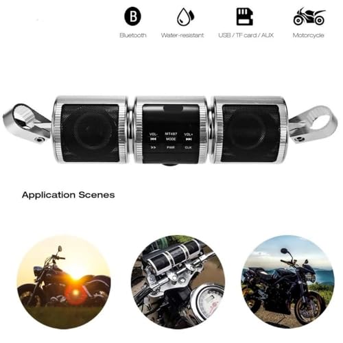 Parlante Manillar para Motocicleta Audio FM Radio Ajustable miniatura 4
