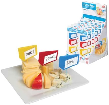 Amazon.com | DCI Cheese Flags Reusable Write-On Party Picks, Set of 6 ...