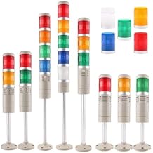 مصباح إنذار أمان صناعي متعدد الطبقات معلق جانبي برج إشارة LED ضوء تحذير DC12V 24V AC110V 220V مع BuzzerSteady Light 5،DC 24V