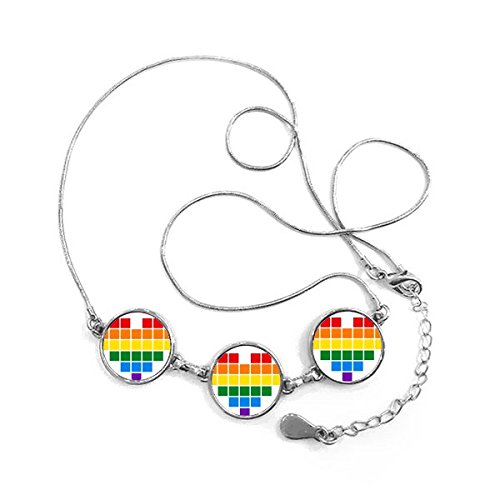 Collier LGBT Arc-en-Gay pour afficher sa fierté sans irritation pendentif coeur et chaîne