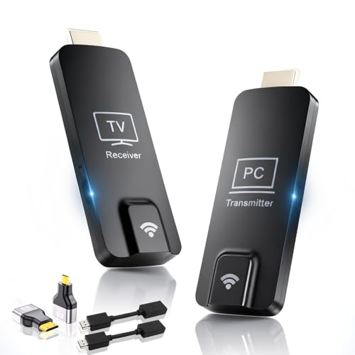 Image of ORIVISION Wireless HDMI Transmitter and Receiver 328FT/100M,5.8G/2.4G Display Adapter Dongle for Audio/Video from PC/Laptop/Phone/Tablet to Monitor/TV/Projector 4K Input 1080P Output USB HDMI Extender