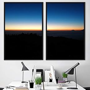signwin 2 Piece Framed Canvas Wall Art Colorful...
