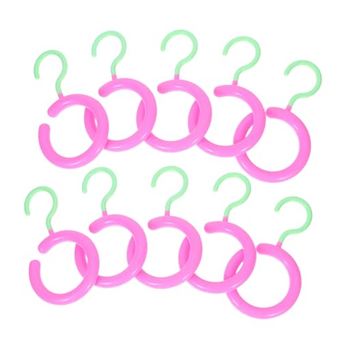 OSOLADY 10pcs Slip Round Scarf and Tie Hanger Space Saving Multi Functional Organizer Hooks for Closet for Scarves Ties and Belts Aesthetic Home Storage