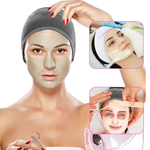 Sibba 3 Pack Spa Headband, Adjustable Headband for Face Wash Makeup Beauty, Facial Yoga Headband Self-Adhesive Towel - Image 8
