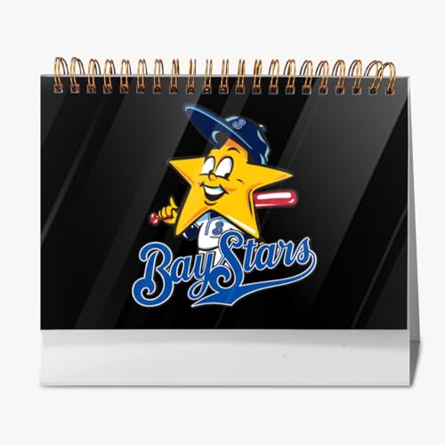 2026年 卓上カレンダー 横浜ベイスターズ 野球応援 デスクトップ カレンダー 小型 月間 書き込み 計画整理用 おしゃれ 記念品 プレゼント 2025年9月?2026年12月