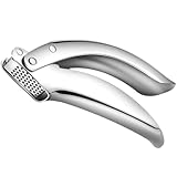 SHINEOFI Spremiaglio Manuale in Acciaio Inox 304, Schiacciaglio da Cucina Portatile Leva Ergonomica, Tritaaglio Pratico per Uso Domestico e Professionale