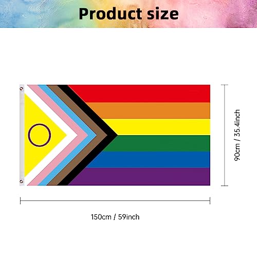 Pride Flagge 2 Stück LGBTQ Flagge Regenbogen Flagge,The Gay Flag Joint-Pride Flag, 150 x 90cm, Kann Draußen Verwendet Werden, Weatherproof Gay Pride Flag mit 2 Messingösen – Bild 3