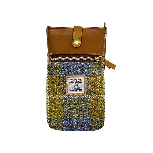TAILORMAP Harris Tweed Kleine Umhängetasche für Damen, Designer-Handytasche, Geldbörse,...
