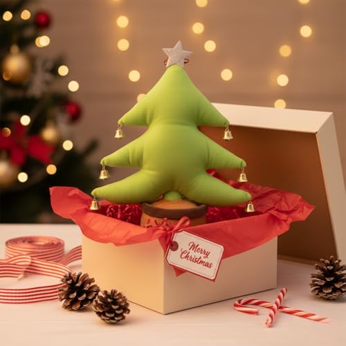 Image of Tickles Merry Christmas Santa Claus X-MAS Soft Stuffed Plush Tree for Kids Christmas Birthday Gift (Color: Green ; Size: 40 cm)