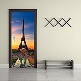 Mural abstracto 3D para puerta, 39.75 x 84.6 pulgadas