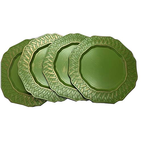 Plato Lunch Arm Company CH161252GR4 verde dorado 33 cm x4 miniatura 1
