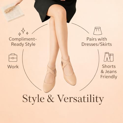 Image of EMMA NEW YORK Ankle Strap Flats for Women, Women Flat Ballerina Shoes, Women's Ballet Flats with Strap