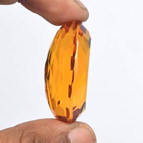 Real-Gems Translucent Brazilian Yellow Citrine 52.00 Ct Finest Oval Cut Yellow Citrine Loose Gemstone #TOP3