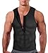 Eleady Men's Neoprene Sauna Sweat Suits,Zipper Closure Tank Top Shirt for Weight Loss,Waist Trainer Vest Slim Belt Workout Fitness