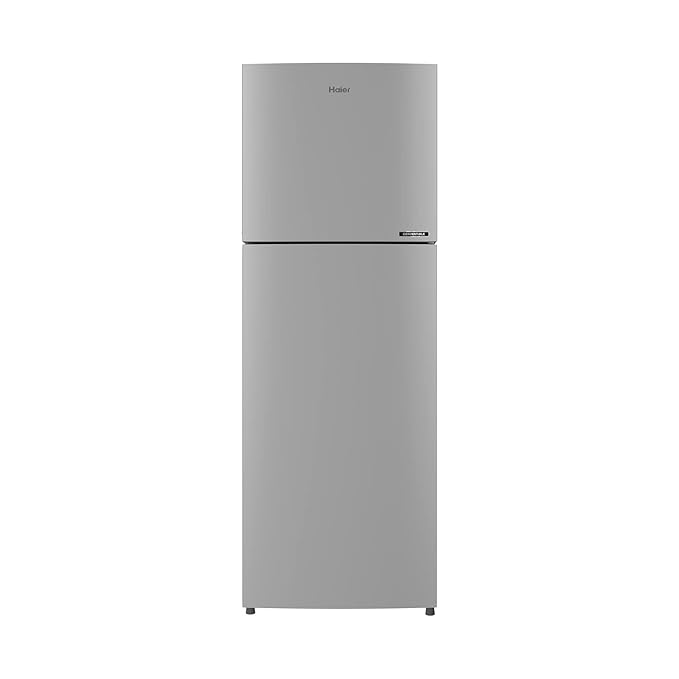 Haier 278 L 3 Star Double Door Frost Free Refrigerator, Twin Inverter Technology (HEF-27TMS, Moon Silver,Convertible, 2022 Model)