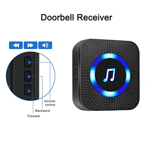 Campainha Sem Fio: Alimentada por Bateria, Sem Tomadas, Campanhia Sem Fio a Prova Dágua