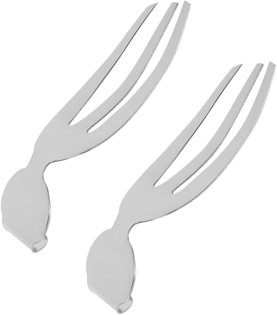 2pcs Stainless Steel Salad Servers Fork for Lettuce Fruit Serving