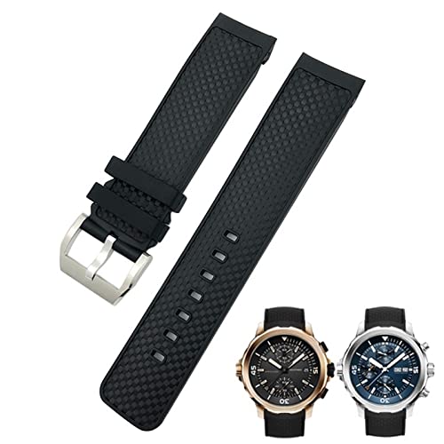 Bracelet montre caoutchouc fluoré 22mm homme compatible avec IWC Aquatimer