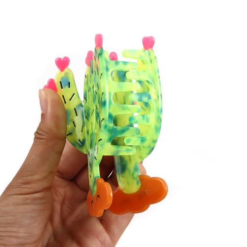 Cactus Hair Claw Clip Personalized Acetate Plant Hair Clip for Women 1 Piece,Birthday Gift