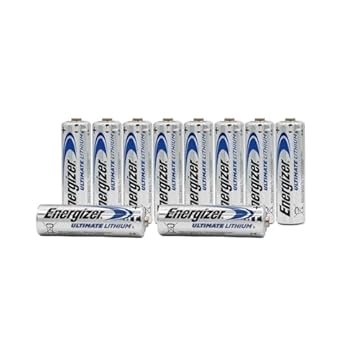 Energizer Ultimate Lithium, 10 batterie AA, L91, lunga durata per dispositivi ad alto consumo, più leggeri e 20 anni di vita