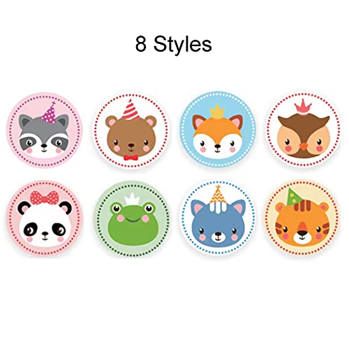 Cute Animals Roll Stickers For Kids Boy Teacher 500 Pcs Round Cartoon Animals Children Reward Stickers School Supplies Incentive Potty Training Stickers Decals For School Classroom Home #TOP2