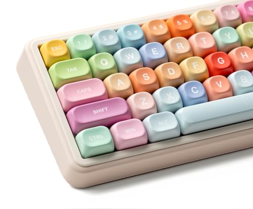 Image of dagaladoo PBT Keyboard keycaps,Rainbow MOA keycaps,Gummy Bear
