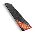 Linkloos 0.6" Rise Rubber Threshold Ramp for Doorways, (35.4" L x 5.5" W) Non-Slip Solid Rubber Wheelchair Ramp is Adjustable and Cuttable, Driveway Curb Ramps for Home, Bathroom, Sweeper