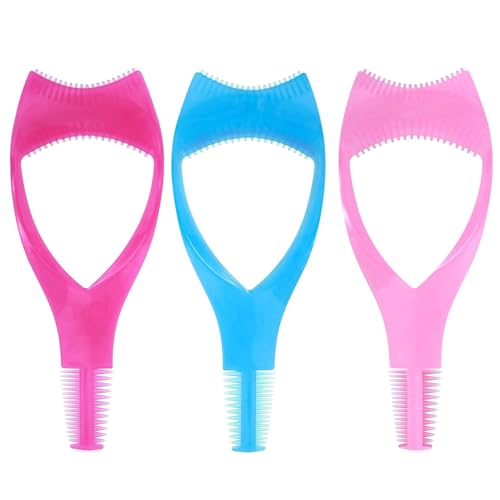 3 Pcs Mascara Shield Tools 3 Color Plastic Mascara Eyelash Shield Upper Lower Eye Makeup Mascaras Applicator Guide with Eyelash Guard Guide Tool For Makeup Clear Plastic Eyelashs Card