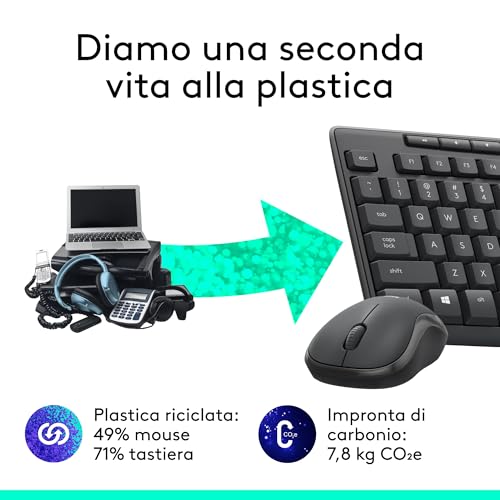 Logitech MK295 Silent Wireless Combo, Clavier Italien QWERTY - 5