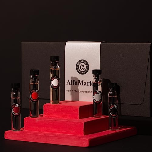 ALFAMARKER Cologne for Men with Pheromones - 5 Male Oil Perfumes x 2ml -Oil Perfume Set for Man - Great Holiday Gift