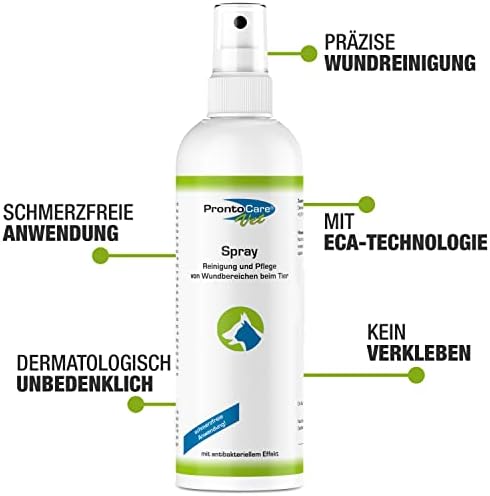  Prontocare-Vet Wundspray - gutgeschütztes Antibiotikum für schnell wachsende Verheilung von Tierwunden
| Prontocare-Vet