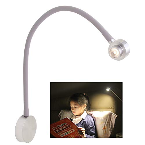 acegoo Bedside LED Reading Light Dimmable Bedroom Wall Lamp, Flexible Gooseneck Book Light