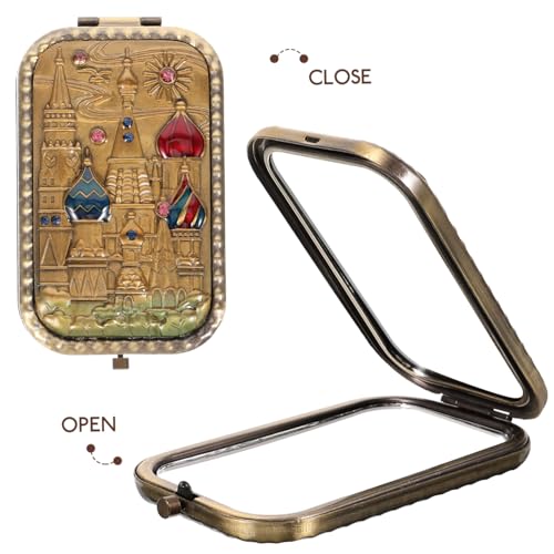 Miroir de sac de maquillage petit compact pour éviter les rayures