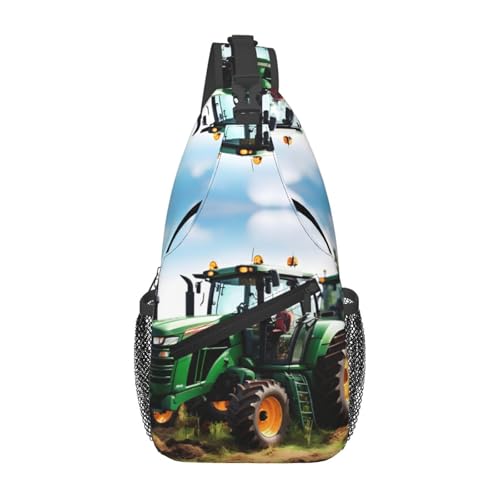 Mochila cruzada con diseño de tractor para hombres y mujeres miniatura 1