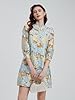 D-Sun Women's Floral Jacquard Dress Crewneck 3/4 S... #3
