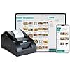 58mm (2 Inch) Direct Thermal Receipt Printer + 1-Year Free Software License for Restaurants, Cafes, Shops | USB + Bluetooth with QR Code Design, Digital Menu, 7 Rolls, POS Website Billing Machine