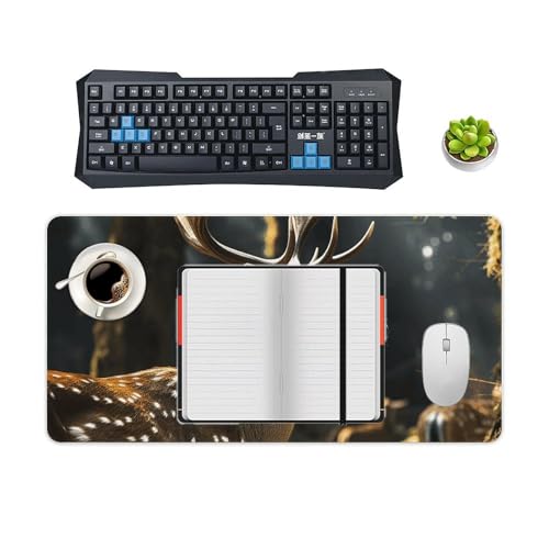Tapis de souris de jeu imperméable grand format motif cerf - 4