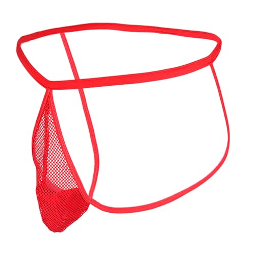 Men's thong, U-shaped, sexy underwear with double transparent mesh open crotch and exposed buttocks T-shaped pants2