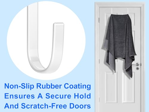 image for Mars-Rock Over The Door Metal Hooks with Plastic Coating 5.5