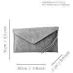 T106 Damen Wildleder Rauleder Clutch Umhängetasche Abendtasche handmade in Italy – Bild 4