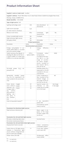 Levidon E14 LED Candle Light Bulbs Dimmable, 4W (Equivalent to 40W), Small Edison Screw (SES) 6500K Cool White Clear Filament - Pack of 6 - Image 10