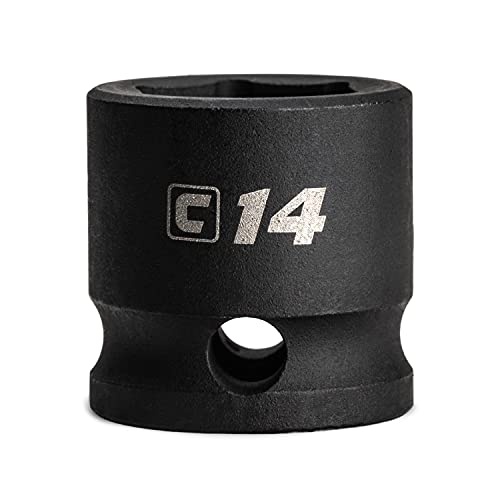 Image of Capri Tools 14 mm Stubby Impact Socket, 3 /8 in. Drive, 6 Point, Metric