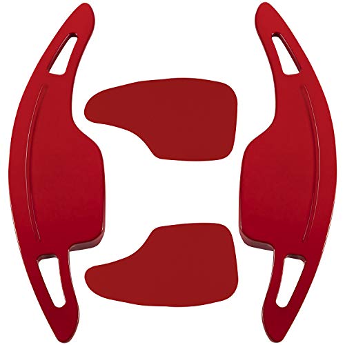 Red Aluminum Steering Paddle Shifter Extension Cover Trim Interior Accessories for Chevrolet Camaro 2016-2024, 2014-2019 Chevrolet Corvette C7