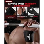 VINSGUIR 21'' Elastic Wrist Wraps for Weightlifting and Working Out(USPA Approved), Breathable Gym Wrist Sraps for Weightlifting with Thumb Loop and Left/Right Tabs, Wrist Brace for Wrist Support and Protection, Men and Women (Pair) - Image 4