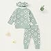 Yvowming Toddler Baby Boy Girl Clothes Long Sleeve Sweatshirt Pullover Tops + Joggers Pants Outfit Set (US, Age, 0 Months, 6 Months, Green Daisy)