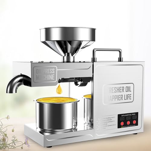 Máquina eléctrica de prensa de aceite para semillas de nueces, extracción en frío y caliente, 3-6 kg/h, ideal para prensar maní, sésamo, nuez, almendras, calabaza, colza