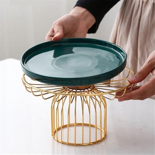 Présentoir à gâteaux blanc en céramique et fer forgé pour table à dessert - 6
