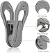 Tinfol 24pc Grey Plastic Hanger Clips, Strong Pinch Grip Finger Clips for Plastic Clothes Hangers, Multi-Purpose Kid Hanger Clip for Skirt Pant Hangers